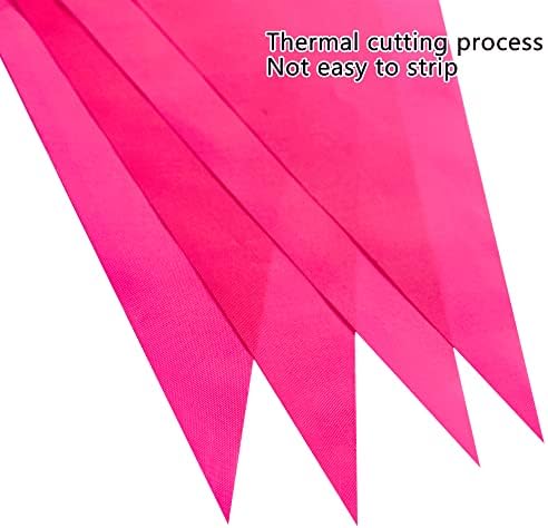 100 Feet Pink Pennant Bunting Flags for Party Decorations
