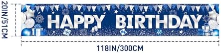 Blue Happy Birthday Banner for Boys and Girls