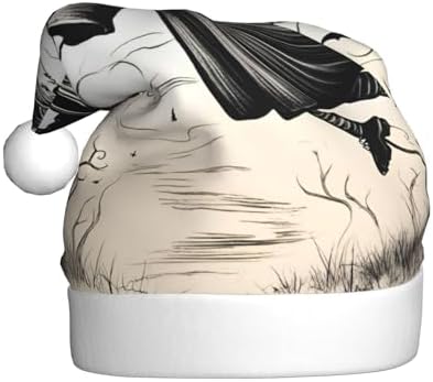 QinZheng Halloween Witch Flying Santa Hat for Women