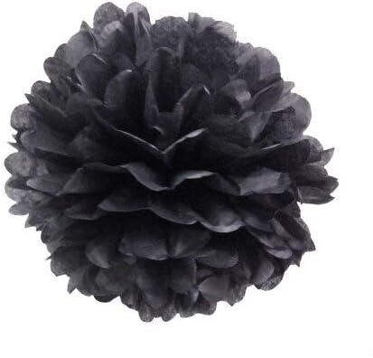 Black Tissue Paper Flowers 20cm 10pcs Lot Wedding Decor