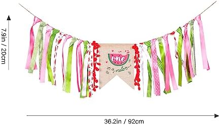 NUOBESTY 1st Birthday Watermelon Decor Kit for Baby