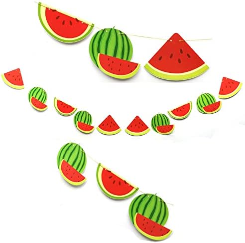 Watermelon Birthday Banner Pre-Strung Decor
