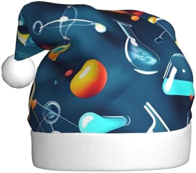 QINZHENG Abstract Science Santa Hat for Women