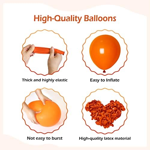 FOTIOMRG 110pcs Orange Balloon Garland Kit