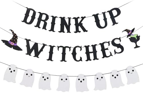 Halloween Witches and Ghost Banners for Party Decorations