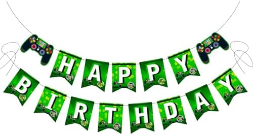 MEETINGU Game Birthday Banner Green
