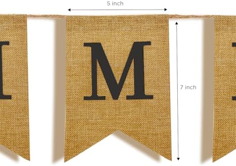 Custom Personalized Banner Durable Faux Burlap Party Decor