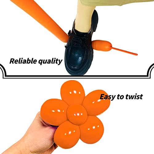Orange 260 Long Skinny Twisting Balloons 100pcs