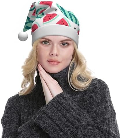 Qin Zheng Personalized Santa Hat with Watermelon Print