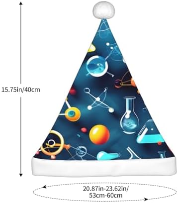 QINZHENG Abstract Science Santa Hat for Women