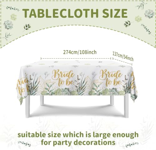 Sage Green Bridal Shower Tablecloths 3 Pack 54x108 Inch