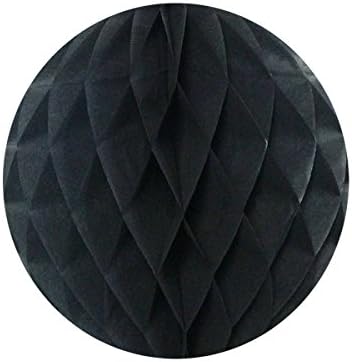 Wrapables 10 Inch Tissue Honeycomb Balls Set of 3 Black