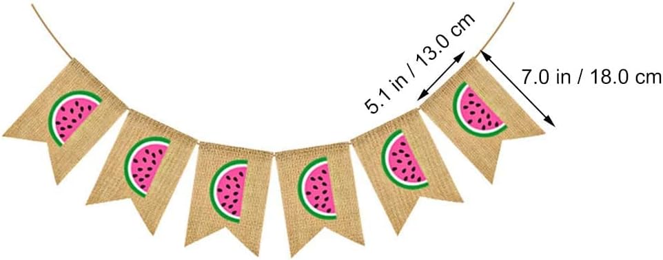 Summer Theme Watermelon Banner for Beach Party Decor