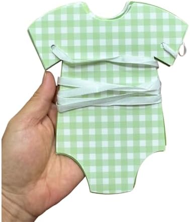 ALISSAR Green Gingham Bodysuit Baby Shower Banner