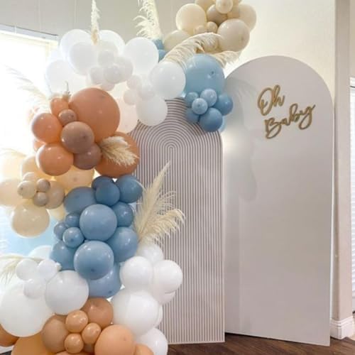 Orange And Blue Balloons Kit 60pcs 12 Inches