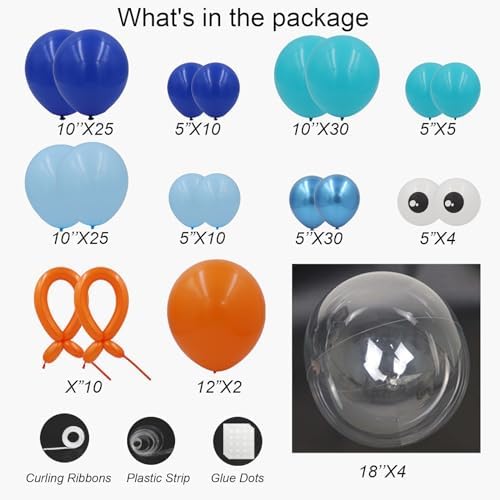 Ocean Themed Party Decorations 165pcs Kit