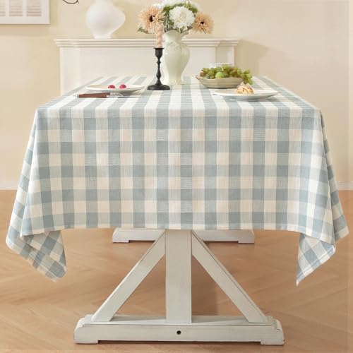 Laolitou Checkered Tablecloth 60x75 Rectangle for 4-6 Seats