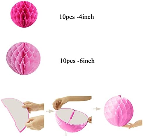YLYs Love 20pcs Honeycomb Paper Balls Wall Decor