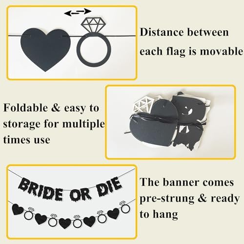Bride or Die Bachelorette Party Decor Banner