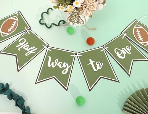 Football Half Birthday Banner for Boys 6 Months Celebration