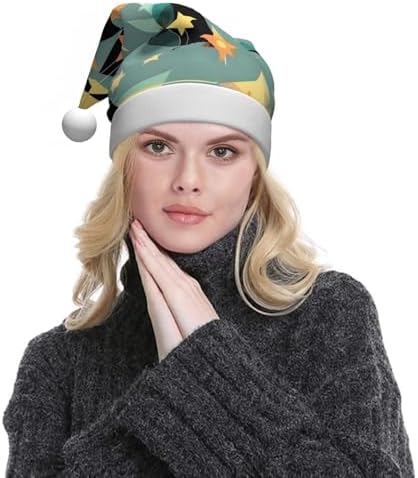 QINZHENG Atomic Stars Santa Hat for Women