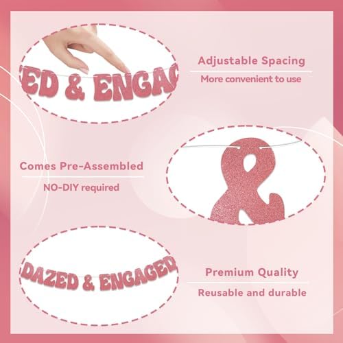 Dazed Engaged Retro Bachelorette Banner
