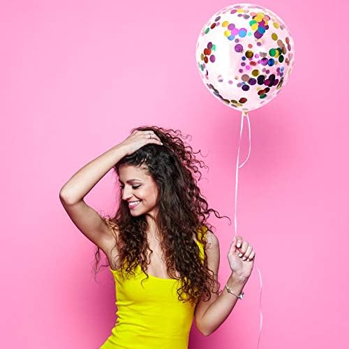 40pcs 12 Inch Transparent Confetti Balloons for Parties