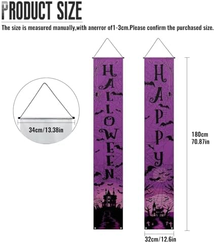 Halloween Spider Banner Front Door Outdoor Hanging Decor