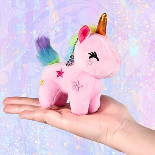 12Pcs Mini Plush Unicorn Party Favors Set