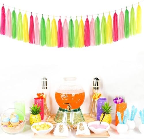 Panduola Hawaiian Tassel Garland 25pcs Decorations