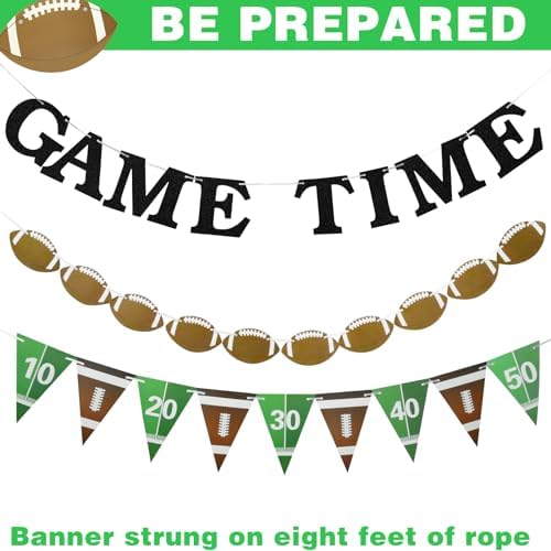 Game Time Football Banner Football Party Decor