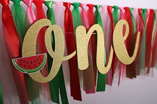 Watermelon Highchair Banner for Baby Party Theme Pull Flag