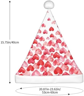 QINZHENG Falling Hearts Santa Hat for Women