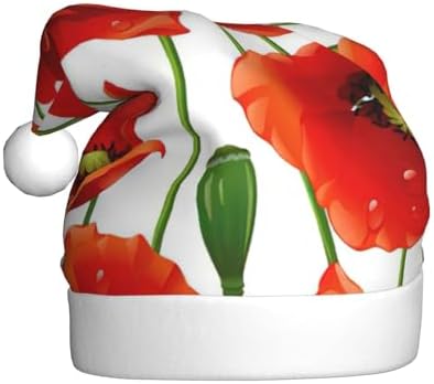 Personalized Flower Print Santa Hat for Women