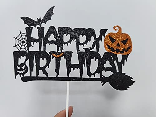 Halloween Happy Birthday Banner with Witch Design