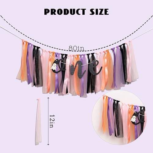 Halloween Spooky One High Chair Banner for Babys 1st Birthday