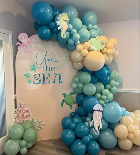 Enanal Ocean Party Balloon Arch Kit 154pcs