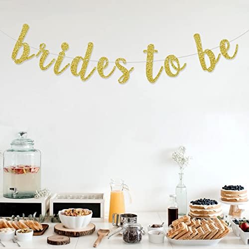 Brides To Be Banner with Gold Glitter