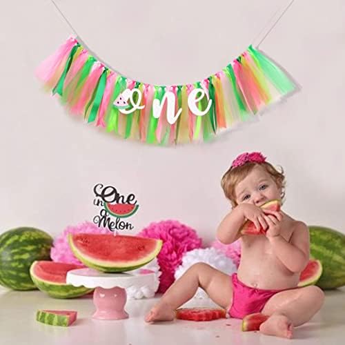 Watermelon Themed First Birthday Banner for High Chair
