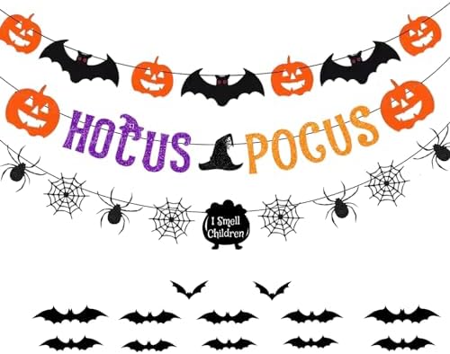 Hocus Pocus Burlap Banner Halloween Decorations Kit