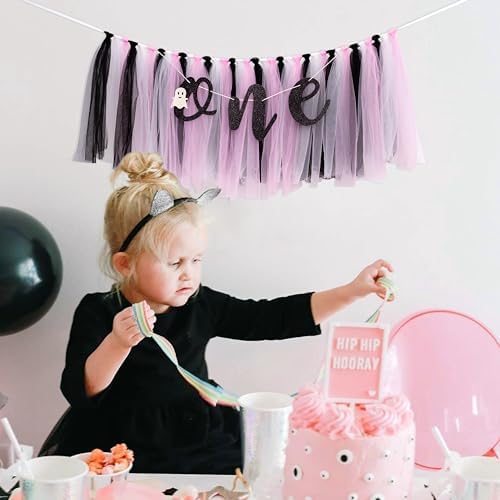 Halloween Birthday Highchair Banner for Little Girls