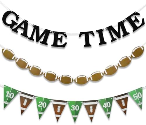 Game Time Football Banner Football Party Decor