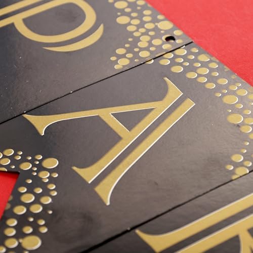 Oye Happy Bachelor Party Banner Black Gold Decor