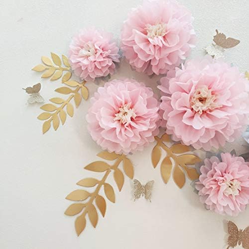 Mybbshower Paper Flower Decorations Pack of 9