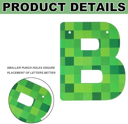 Miner Theme Birthday Banner Decorations Set