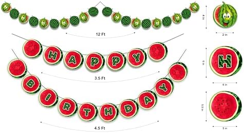 Seyal Watermelon Theme Birthday Party Decorations