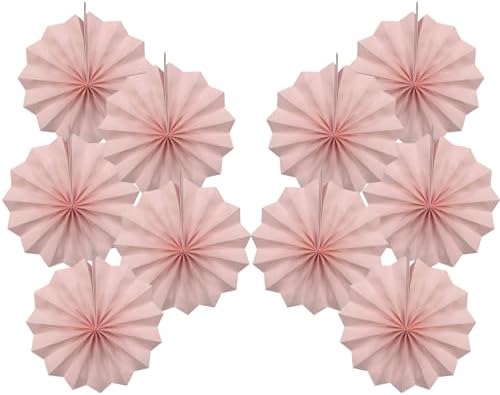 BARTHEW Pink Tissue Pom Poms Decorations Set
