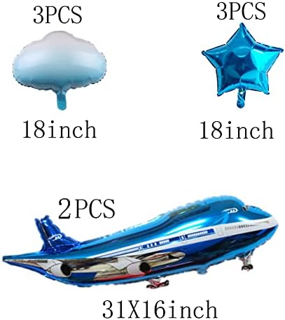 31inch Large Airplane Balloon Birthday Decoration Set