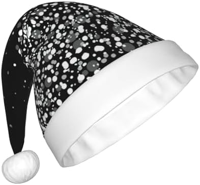 QINZHENG Personalized Santa Hat with Glitter Print