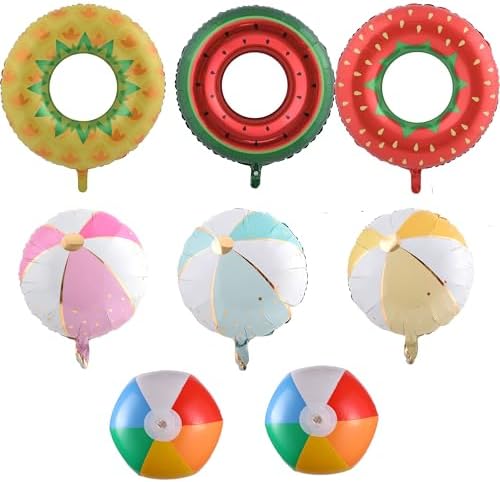 8Pcs Fruit Themed Balloons Pool Party Decorations